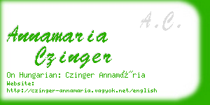 annamaria czinger business card